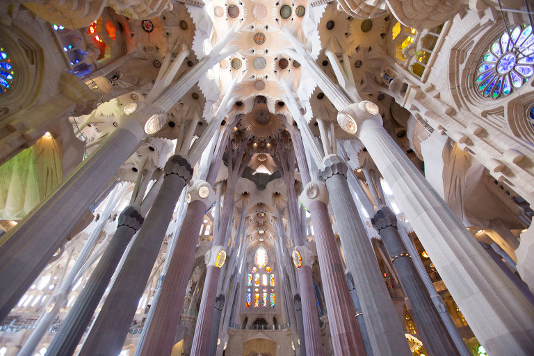 Sagrada la Familia interior captured by My Traveling Photographer in Barcelona, Spain