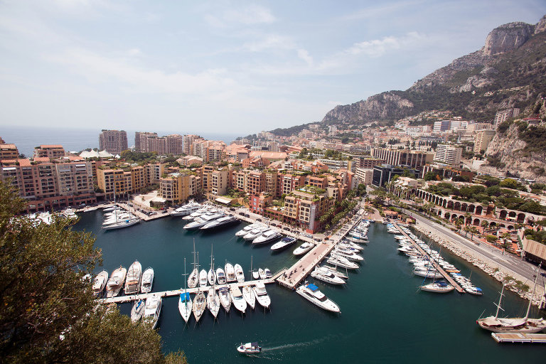 Destination photography of a harbor in Monaco